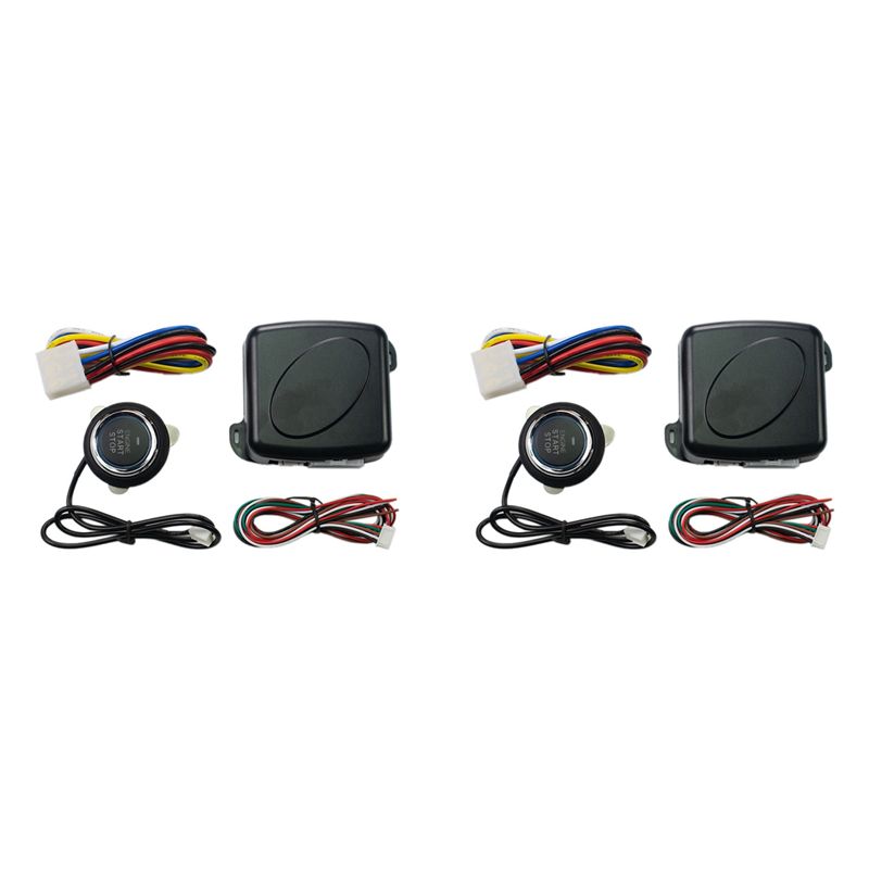 Door Stop Alarm - A11M-2X Autoalarm Ein-Knopf-Start/Stopp-System-Kit Fernbedienung Motor- und