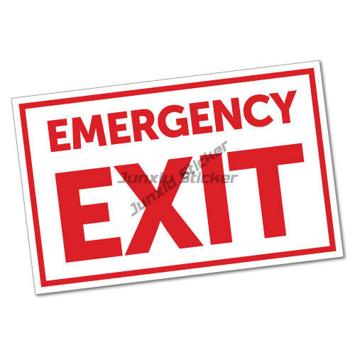 Emergency Exit Sign - Notausgang Aufkleber Aufkleber Sicherheits schild Auto