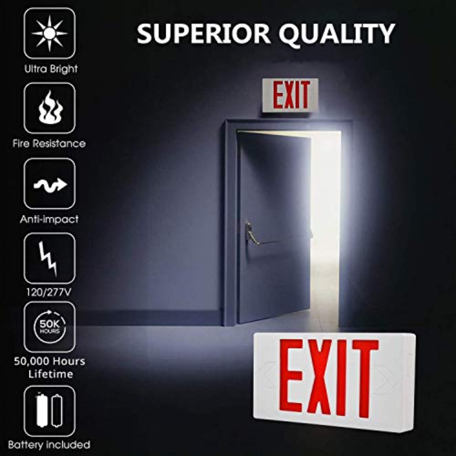 Ultraflaches LED-Notausgangssc – Emergency Exit Sign Bewertung und Preis